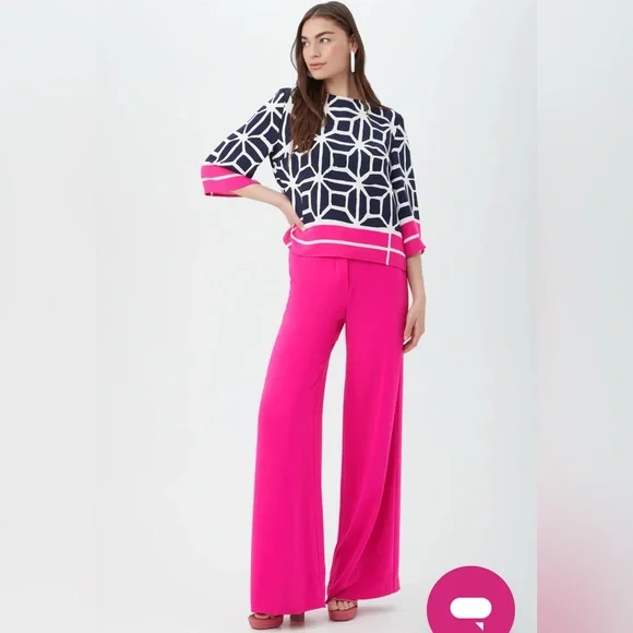 Trina Turk Verity 3 Wide-Leg
Pants Bold Pink Size 6 - Picture 7 of 8